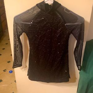 Balera Black sequined dance costume, size Intermediate child